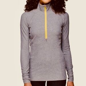 Lululemon Race Your Pace 1/2 Zip Heathered Slate Size 4